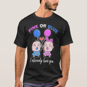 Camiseta Gênero Revelam Festa Rosa Ou Azul Festa De Bebê Se