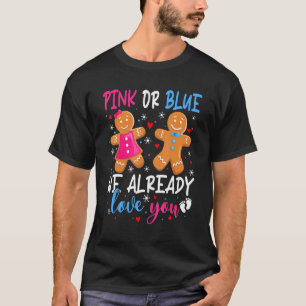 Camiseta Gênero Revelam Pão De Gengibre Cinto Ou Amor Azul