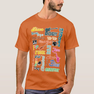 Camiseta Gêneros musicais de presente