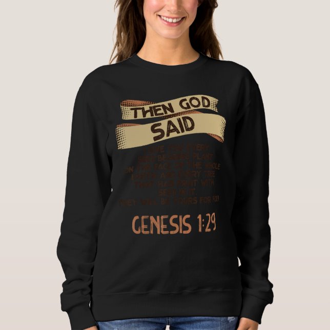 Camiseta Genesis 129 Plant Based Diet Vegan Vegetarian Bibl (Frente)