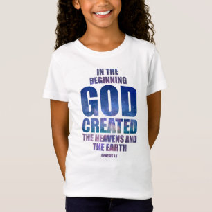 Camiseta Gênesis 1:1 No Universo Criado DEUS inicial