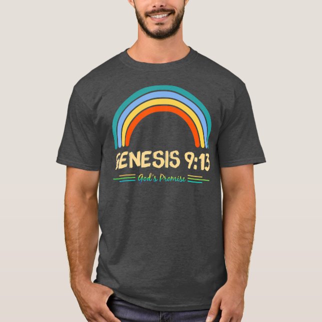 Camiseta Genesis 913 Gods Promete Faithfull Rainbow (Frente)