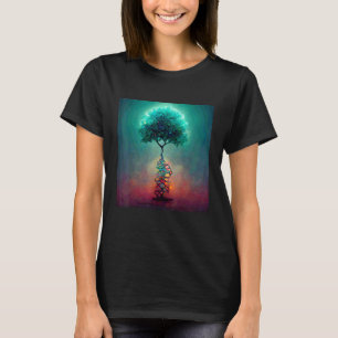 Camiseta Genética da Vida Terrestre Biólogo Ciência DNA Árv