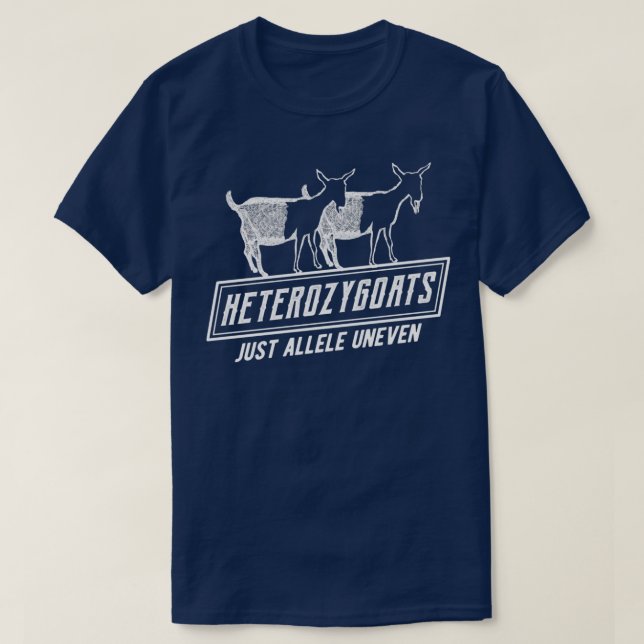 Camiseta Genética Engraçada Heterozycaprinos Apenas Alelo U (Frente do Design)