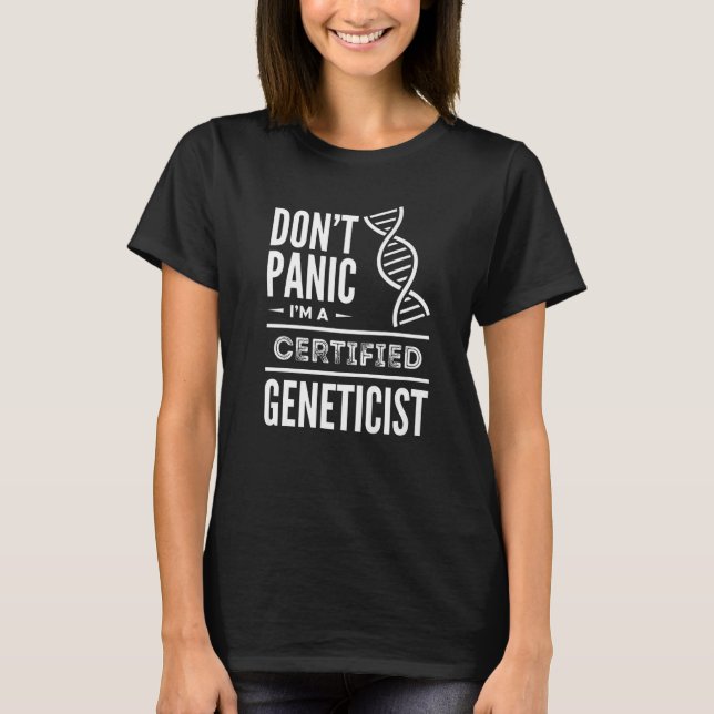 Camiseta Genética Geneticista Certificada Bióloga Médica Ap (Frente)