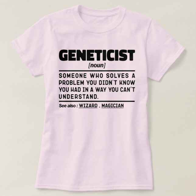 Camiseta Genetica Noun Genetics Amém Apreciação Engraçada (Frente do Design)
