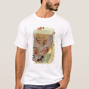 Camiseta Genghis Khan (c.1162-1227) que luta os chineses