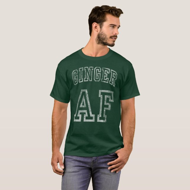 Camiseta Gengibre AF do Dia de São Patrício (Frente Completa)
