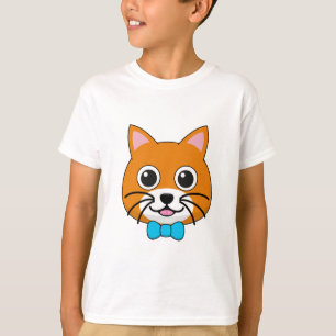 Camiseta Gengibre Feliz e Bonito com Papillon