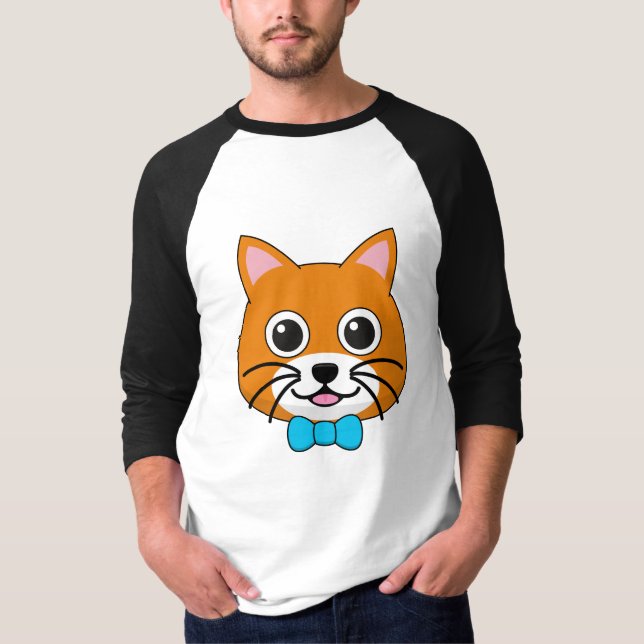 Camiseta Gengibre Feliz e Bonito com Papillon (Frente)