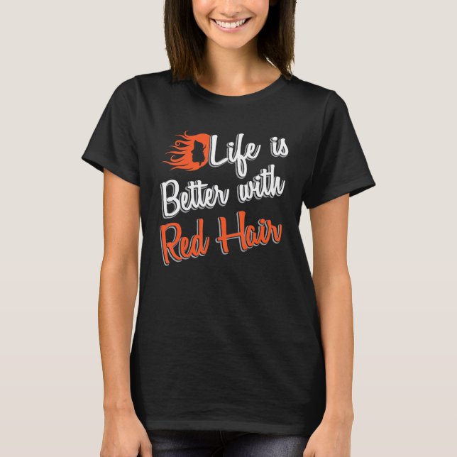 Camiseta Gengibre vermelho com cabelo vermelho (Frente)