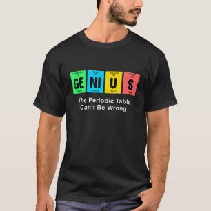 Camiseta Genius Química Periódica de Mesas