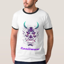 Genjiwear Cyber Oni Mask Tee – Futurista Demônio A