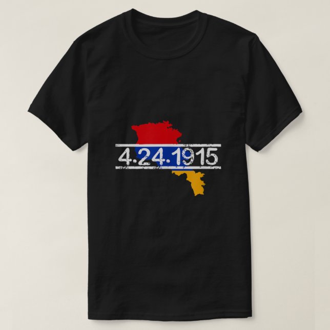 Camiseta Genocídio do orgulho armênio Aniversário Família M (Frente do Design)