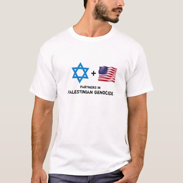 Camiseta Genocídio israelita dos E.U. das pessoas (Frente)