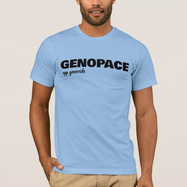 Camiseta GENOPACE contra genocídio (Frente)