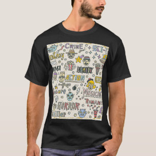 Camiseta Genres de Filme: TV Mostra Conjunto de Portas