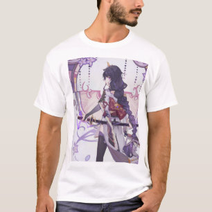 Camiseta Genshin impact Baal folhas de sakura