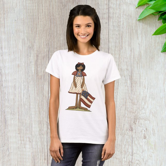 Camiseta Gente de Americana de Boneca de Rag Patriótica (Criador carregado)