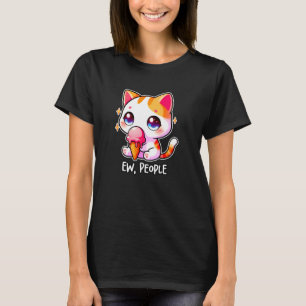 Camiseta Gente horrível, introvertido de gato, amante de ga