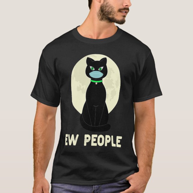 Camiseta Gente nojenta  Gato preto com Moo (Frente)