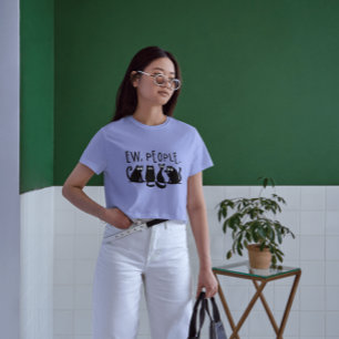 Camiseta Gente nojenta gatos pretos miados engraçados
