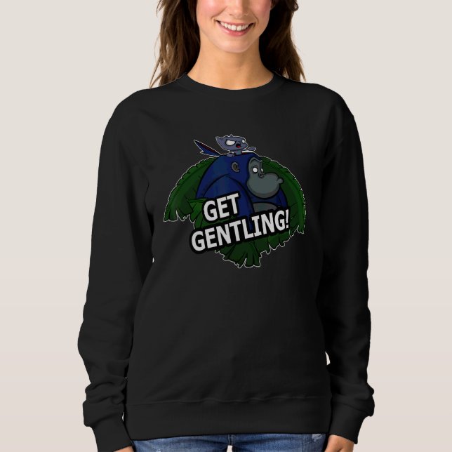 Camiseta Gentilmente Gorila E Design De Gato (Frente)