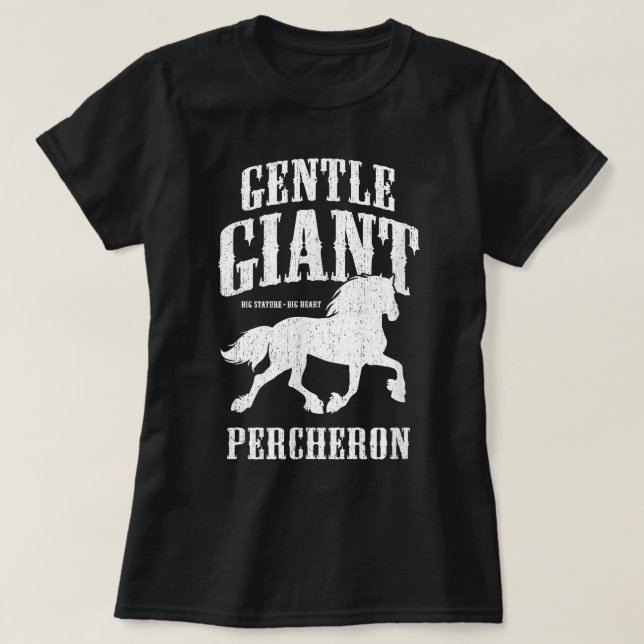 Camiseta Gentle Giant Percheron Draft Horse (Frente do Design)