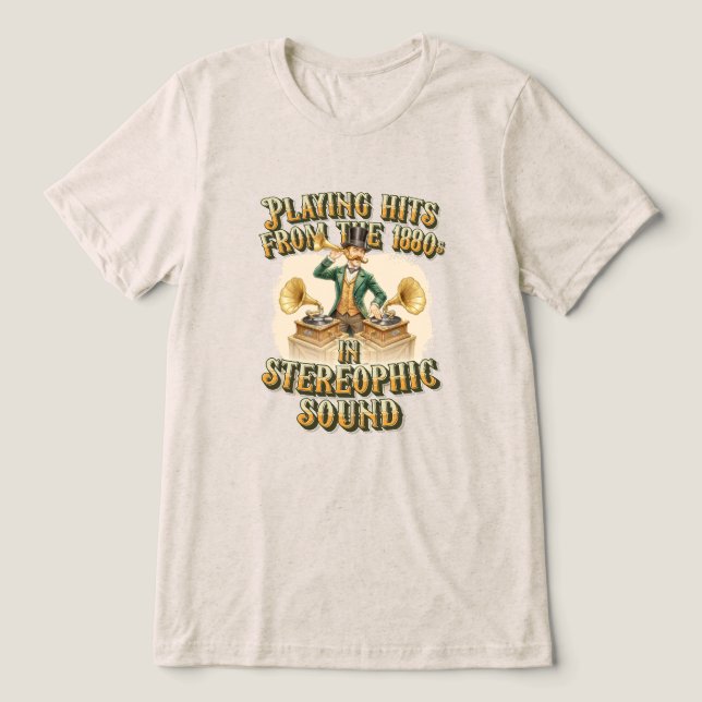 Camiseta Gentleman DJ ‘Playing the hits’ Steampunk Party (Design frontal)