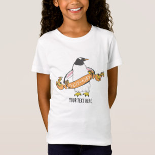 Camiseta Gentoo penguin Japonês escrevendo Kanji