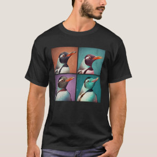 Camiseta Gentoo Penguin Pop Illustration Colorful Animal