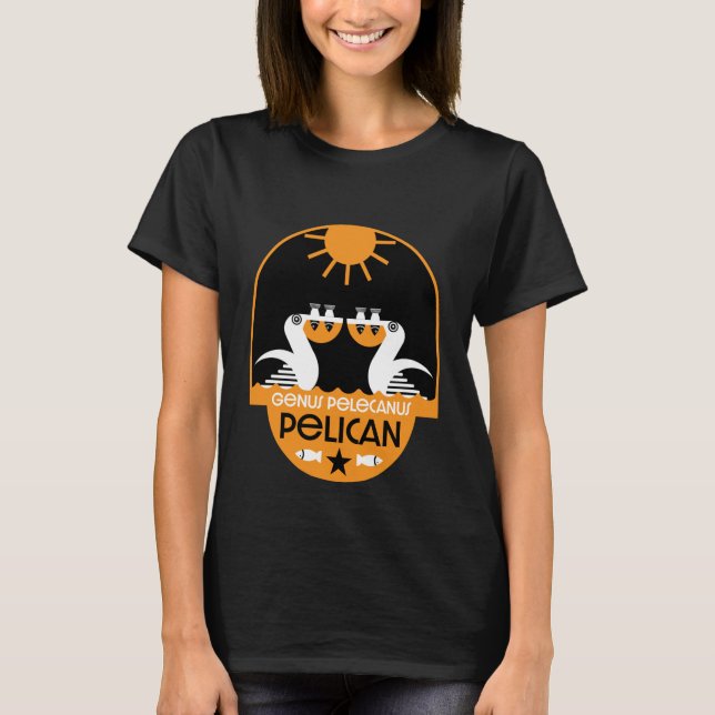 Camiseta Genus Pelecanus Bird Art (Frente)