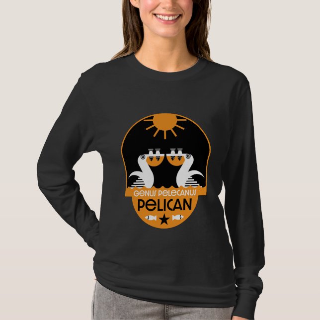 Camiseta Genus Pelecanus Bird Art (Frente)