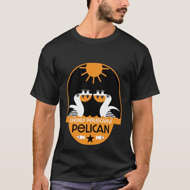Camiseta Genus Pelecanus Bird Art (Frente)