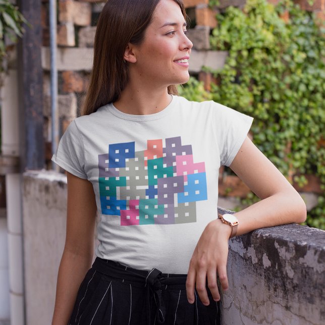 Camiseta Geo Bricks Quebra-cabeça (Criador carregado)