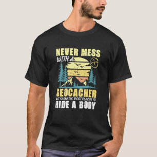 Camiseta Geocache De Arranjo De Tesouros Nunca Menos Com Um
