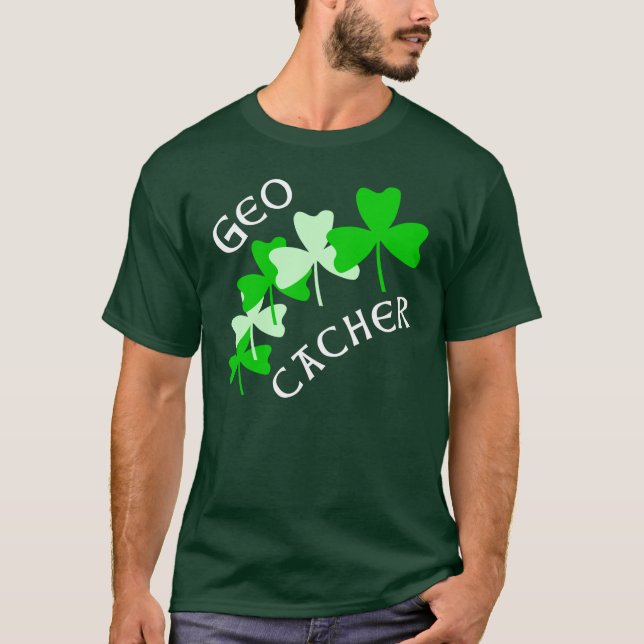 Camiseta Geocacher Shamrocks (Frente)
