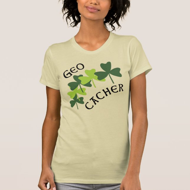 Camiseta Geocacher Shamrocks (Frente)