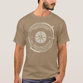 Camiseta Geocaching do tesouro de GPS Compass