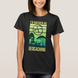 Camiseta Geocauta do mapa GPS do caixa de geocalização