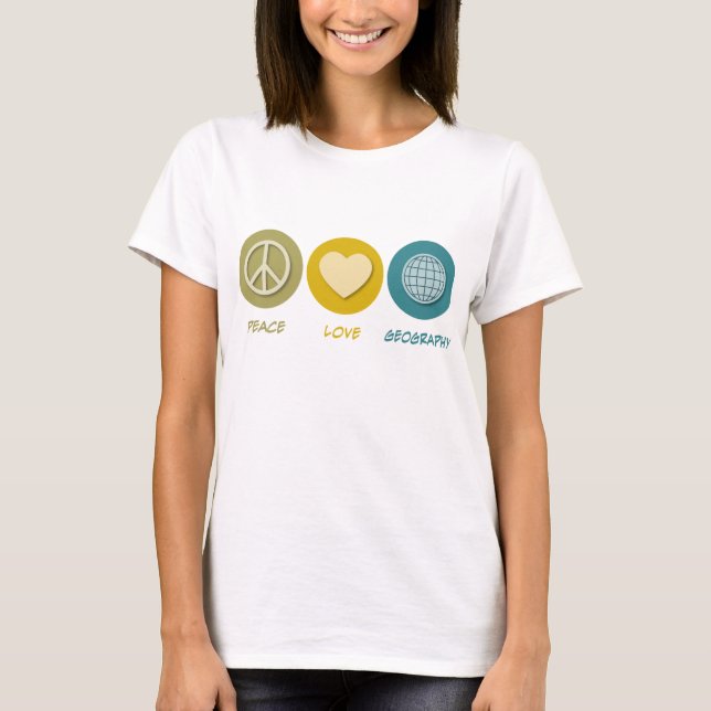 Camiseta Geografia do Amor de Paz (Frente)