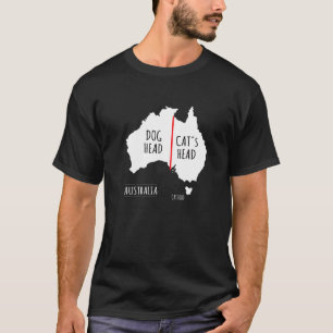 Camiseta Geografia do Cachorro Cabeça da Austrália Cabeça d
