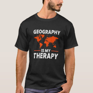 Camiseta Geografia É Minha Terapia Mapa Mundial  Ciência da
