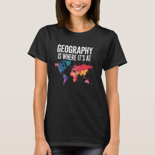 Camiseta Geografia É Onde Está O Mapa Mundial Professor Est
