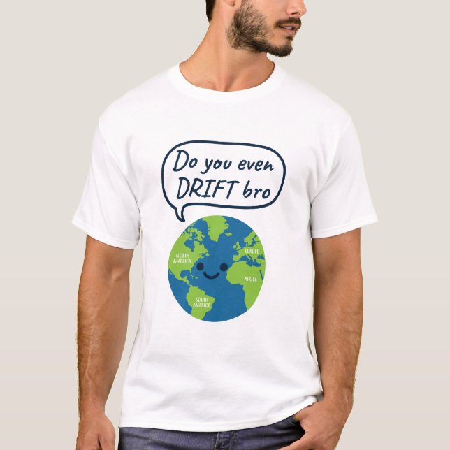 Camiseta Geográfico Engraçado Disparo Continental (Frente)