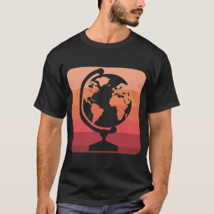 Camiseta Geógrafo do Mundo Mapa da Terra Geógrafo Escolher