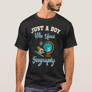 Camiseta Geógrafo Geografia Menino Cartógrafo Mapa Mundial