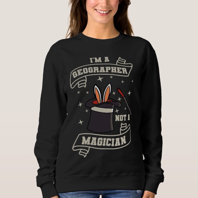 Camiseta Geographer Not A Magcian Geography World Map Geolo (Frente)