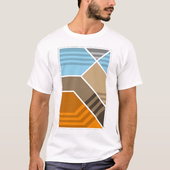 Camiseta Geologia abstrata da zona do Subduction (Frente)