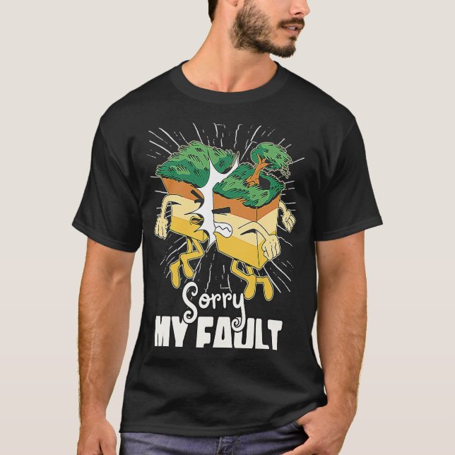 Camiseta Geologia das placas tectônicas (Frente)